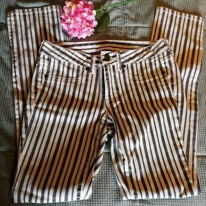 Tory Burch striped skinny jeans